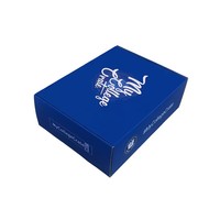 Cajas de cartón corrugado gris con relieve negro para zapatos, juguetes, ropa, mangos y calcetines de Navidad