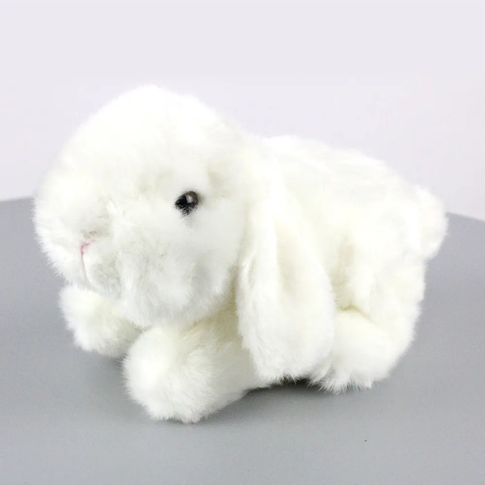Conejo de juguete de simulación para vacaciones, conejo de peluche suave de jungla salvaje, venta al por mayor