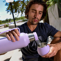 Nouvelle gourde isotherme en acier inoxydable de 1300 ml, ensemble moderne de gourde à yerba mate, bouteille de football, pot à eau avec bombilla