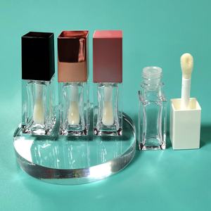 Tubes de brillant à lèvres transparents de 6 ml avec grand applicateur, tubes carrés vides pour brillant à lèvres - Product Image 4