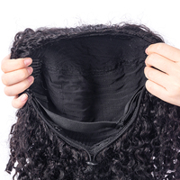 Demi-perruque bouclée afro exotique vietnamienne en cheveux humains bruts, style birman, pour femmes noires