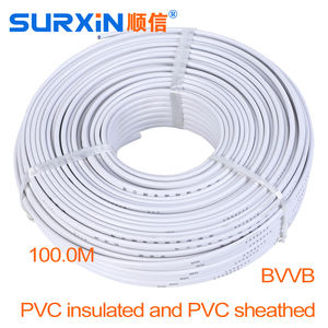 Câble gainé isolé en PVC BVVB durable pour connexions d'alimentation pour appareils ménagers AC 300V 500V - Product Image 6