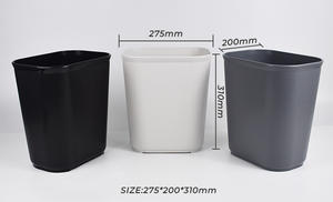 Bidone della <span class=keywords><strong>Spazzatura</strong></span> in Plastica Rettangolare Impilabile e Resistente, Design <span class=keywords><strong>Salvaspazio</strong></span> per Cucina e Casa - Product Image 6