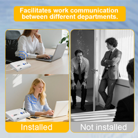 Interphone filaire 4 canaux, interphone longue portée, interphone de communication pour bureau