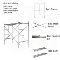 Andamio de Acero Industrial Tipo H de Fábrica, Diseño Moderno para Exteriores, Escalera Móvil para Edificios de Oficinas, Pared Exterior