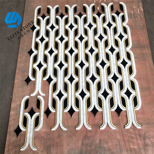 Tùy Chỉnh Lớn Định Dạng Dolomite Sàn Đá Cẩm Thạch Gạch Bằng Tia Nước Cắt Không Thấm Nước Thân Thiện Với Môi Bền Gạch Mosaic Cho Nhà Bếp Thương Mại - Product Image 5