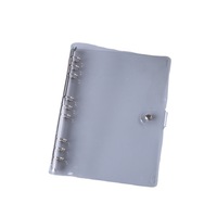 Protège-cahier personnalisé à feuilles mobiles A4 A5 A6 A7 transparent souple avec 6 anneaux, classeur de budget en PVC