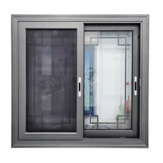 WANJIA fenêtre coulissante en aluminium économe en énergie, fenêtres coulissantes en douceur, autres fenêtres coulissantes en verre