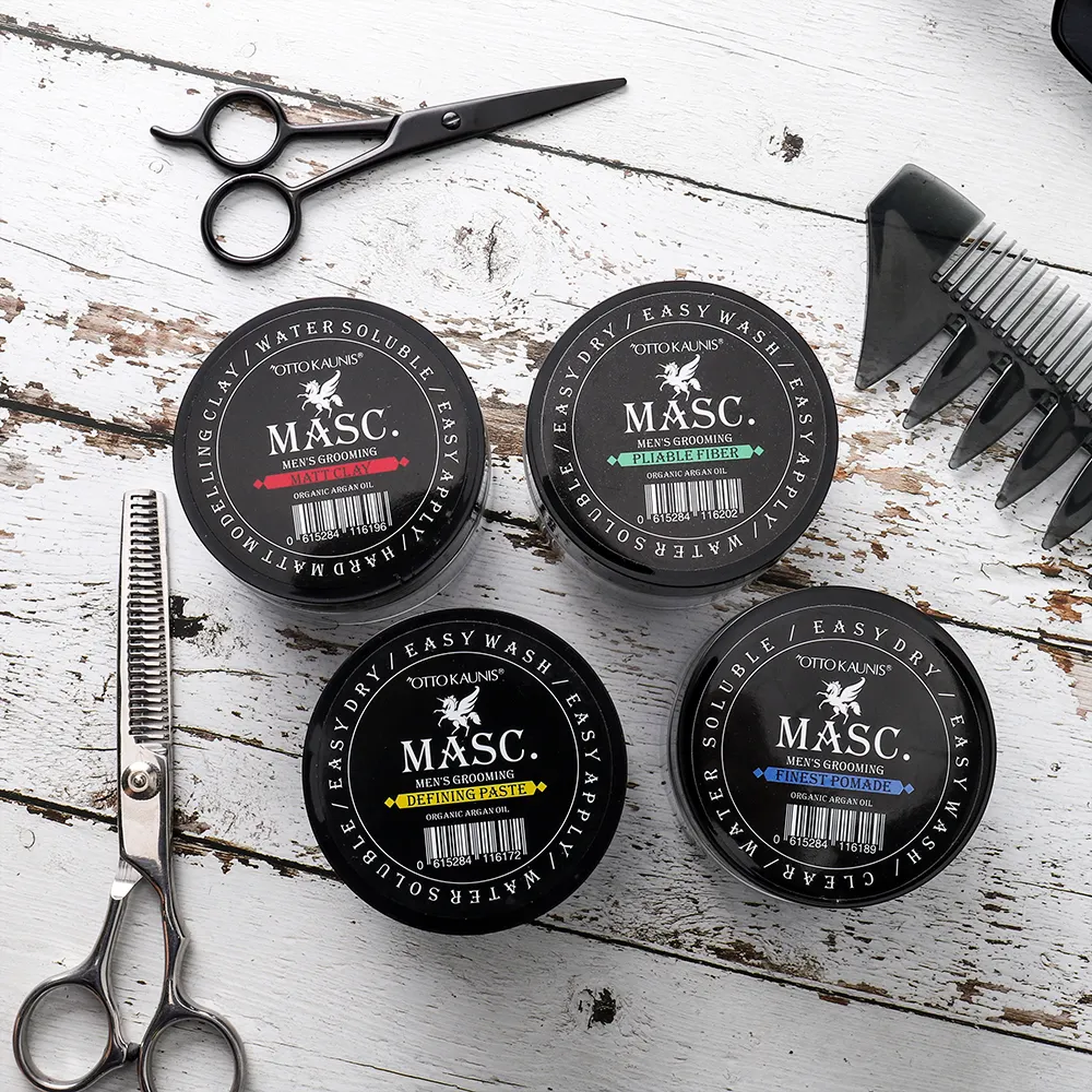 MASC. Mens Grooming Tạo Phong Cách Kết Cấu Lâu Dài Và Đích Thực Sáp Tạo Kiểu Tóc Mềm Dẻo