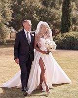 Robe de mariée sexy à perles, grande taille, pour femmes, pour les mariées