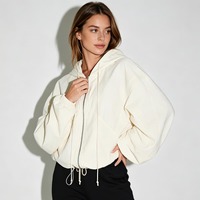 Veste coupe-vent en nylon léger sur mesure OEM, veste de sport de plein air à fermeture éclair pour femmes, vêtements de sport tendance