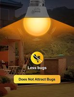 Ampoules LED jaunes LOHAS G14 G45 E26 2000K Éclairage jaune non-dimmable pour intérieur et extérieur