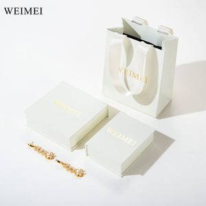 WEIMEI White Paper Jewelry <b>Box</b> with Custom Logo Custom Color Eco New Design <b>Book</b> Shape Earring Necklace - Product Image 4