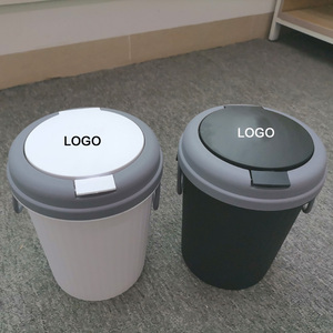 Tempat Sampah Toilet Bulat Terbuka 3.7L/6L/9L/13L, Tempat Sampah Kecil Kamar Mandi dengan Tutup Peluru, Tempat Sampah Dapur Plastik - Product Image 2