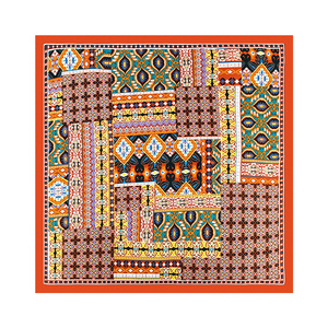 Wholesale Custom Logo Brand Designer 70*70 Digital Printing Floral Square Satin <strong>Silk</strong> <strong>Scarf</strong> <strong>Women</strong> Spring Stylish Luxury High - Product Image 2
