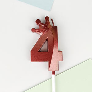 Venta al por mayor corona colorida número digital 0-9 velas decoraciones de pastel de cumpleaños y vacaciones para uso doméstico-para Diwali y Halloween - Product Image 5