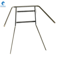 Pied décoratif de base de cadre de chaise de tube en métal noir mat de 430mm pour meubles
