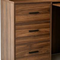 Bureau d'écriture moderne et contemporain, pliable, portable, avec armoire – MDF mélaminé durable, gain de place, écologique, extensible