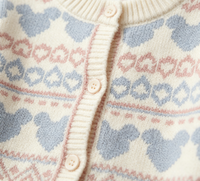 OEM ODM Cardigan d'hiver pour enfants en coton jacquard écologique, motif Fair Isle, col rond, manches longues