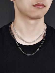 Collar de Moissanita Negra de 3 mm para Mujer, Chapado en Oro de 18K sobre Plata de Ley, Diseño Clásico para Bodas y Aniversarios - Product Image 5