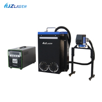 Machine de nettoyage laser portative à impulsion pour l'élimination de la rouille sur l'acier, 200W 300W, avec source laser et sac à dos
