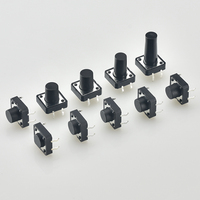 Interrupteur à bouton-poussoir miniature KEJIAN 12x12mm, interrupteur tactile à tête carrée DIP Micro 12mm, fonctionnement momentané, jouets électroniques 12V DC Max