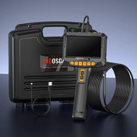 Caméra endoscopique industrielle à rotation 360°, double objectif 8 mm, 1080P, éclairage LED IP67, écran IPS 5 pouces, pour applications automobiles et de pipeline