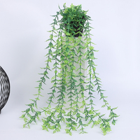 Fournitures de jardin : Plantes artificielles résistantes aux UV, presque naturelles, écologiques, feuilles suspendues pour toitures funéraires
