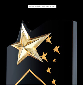 Trofeo de cristal en forma de Casa transparente en blanco K9 al por mayor, trofeo de cristal personalizado negro personalizado, premios para recuerdos - Product Image 4