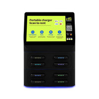 Estación de Carga Compartida WOSHI con Logotipo Personalizado, 4/8/12/16 Ranuras, Carga Rápida de 60W, 4G/3G/2G, Pantalla de 10.1 Pulgadas, Batería Portátil de 8000mAh