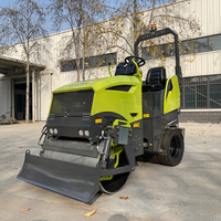 Compacteur routier vibrant à double tambour de 1, 2 et 3,5 tonnes – Mini-rouleau compresseur d'asphalte et de sol tandem – Prix compétitif
