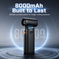 Ventilador Turbo Potente de 130000 RPM y 8000 mAh, Multifuncional con Banco de Energía, Luz LED y Rompeventanas para Coche, Camping y Limpieza de PC