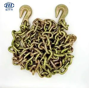 FLT Factory Price G70 US Chain Welded Heavy Towing Plated Color Zinc Safety Chain Galvanized Chain