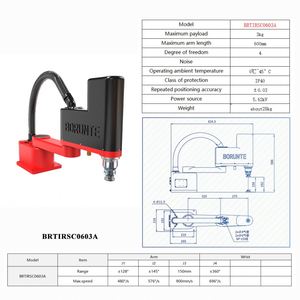 Robot Industrial Automático Pequeño de 4 Ejes BORUNTE BRTIRSC0603A, Brazo Robótico de 600 mm de Longitud para Encolar - Product Image 2