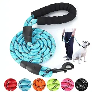 Hot Sale Secure Reflective Climbing Running Nylon Rope toughness and durability Pet Dog Leash Dog Collars Stocked Leashes
