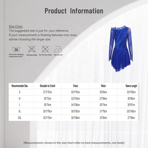 ชุดสเก็ตลีลาสำหรับผู้หญิง ชุดเต้นรำสำหรับการแสดงบนเวที การแสดงสเก็ตน้ำแข็ง ชุดฝึกซ้อมเต้นรำ ชุดสำหรับการแข่งขันเต้นรำ - Product Image 6