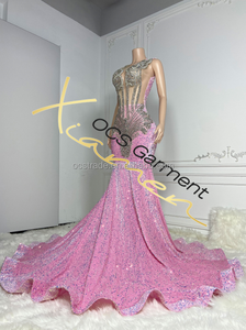 Vestidos de Fiesta con Lentejuelas y Cristales para Adolescentes MF, Vestidos de Noche con Cintura Natural 2024, Vestido de Gala Sexy con Pedrería para Mujer, K003 K009 - Product Image 4