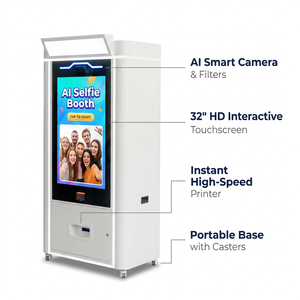 Cabina de Fotos Digital Inteligente con Pantalla Táctil de 32 Pulgadas, Kiosco de Autoservicio Interior con IA, Kiosco de Venta de Fotos Instantáneas - Product Image 1