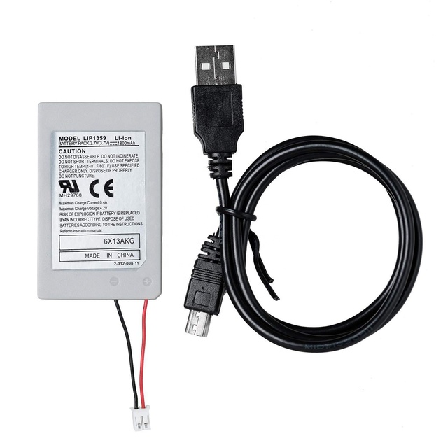 1PCS Lithium Li-Ion Battery Pack for PS3 Wireless Controller PS3 Gamepad 3.7V 1800mAh Rechargeable Battery