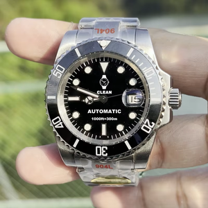 Montre de plongée de luxe à cadran vert carré, 41 mm, lunette en acier inoxydable, verre saphir, mouvement automatique mécanique - Product Image 3