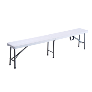 Banc pliable moderne en PEHD imperméable de 1,8 m de long, chaise portable d'extérieur <span class=keywords><strong>pour</strong></span> camping, banquets et jardin - Vente en gros - Product Image 4