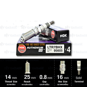 Bougie d'allumage originale japonaise en alliage de ruthénium NGK HX Performance LTR7BHX 90565 <span class=keywords><strong>Cross</strong></span> LTR7IX LTR7N8 - Product Image 4