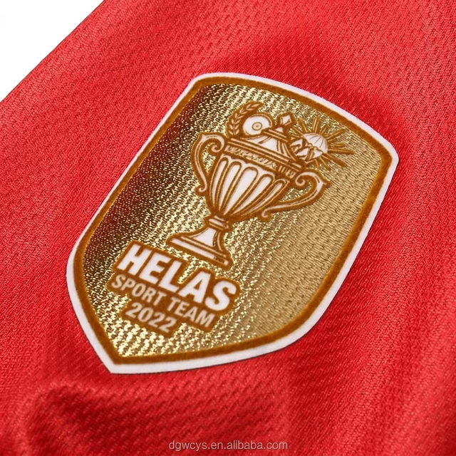 Custom Flocking Patch 3D Felt Iron-On Patches with Laser Cut Border Printed Design Heart Press for Football Shirt Clothing Hats