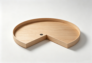 Fabriqué en Chine, <span class=keywords><strong>étagère</strong></span> d'angle rotative à 2 niveaux en bois, Lazy Susan, 360° °   Organisateur de rangement d'angle <span class=keywords><strong>pivotant</strong></span> pour <span class=keywords><strong>cuisine</strong></span> - Product Image 4