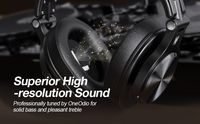Casque A70 Super Bass avec batterie 650 mAh, réduction de bruit, haut-parleur 40 mm, câble détachable, casque DJ supra-auriculaire professionnel