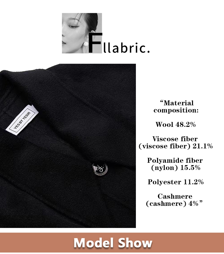 Cashmere coat 2021 autumn and winter new double-faced woolen coat in the long single-breasted high-end wool women's clothing
