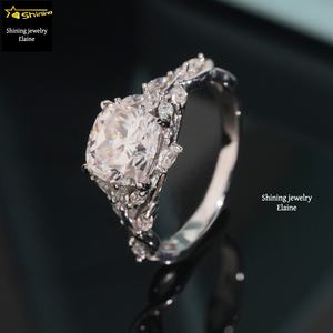 Mode D Farbe Vvs Moissan ite Luxus Designer Trau ringe für Frauen Diamant Sterling Silber Goldringe - Product Image 5