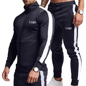 Conjunto <span class=keywords><strong>Deportivo</strong></span> de 2 Piezas con Cremallera, Diseño Personalizado con Logotipo, Sudadera y Pantalones Deportivos para <span class=keywords><strong>Hombre</strong></span>, Conjunto para Correr - Product Image 2
