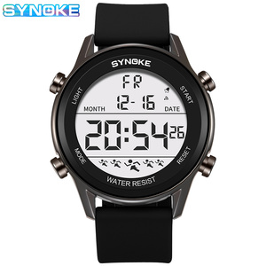SYNOKE <span class=keywords><strong>Montre</strong></span> facile à lire avec de grands <span class=keywords><strong>chiffres</strong></span> Montres numériques pour hommes 50M résistant à l'eau LED Montres électroniques ultra-minces Reloj Hombre - Product Image 2
