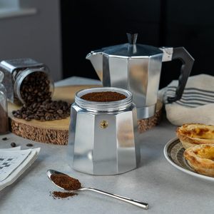 Italiano <span class=keywords><strong>Moka</strong></span> <span class=keywords><strong>Express</strong></span> Aluminio Estufa <span class=keywords><strong>Cafetera</strong></span> <span class=keywords><strong>Moka</strong></span> Pot Diseño moderno Gas y estufa eléctrica Espresso Maker - Product Image 2